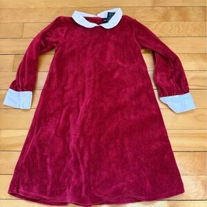 Red Velvet Long Sleeve Dress Shirt